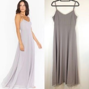 Show me your mumu grey faith sleeveless maxi gown dress size Large